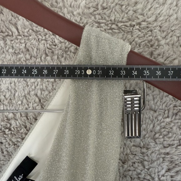 Lulus Mini Dress Women M Silver Side Cut Out Sleeveless Party Cocktail New Years - Picture 5 of 8
